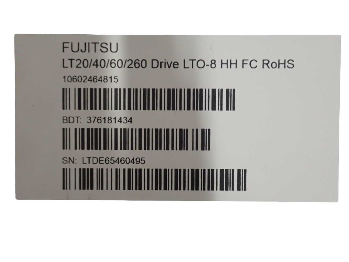 Fujitsu Eternus Ultrium 8-H LTO-8 HH FC Tape Drive 10602464815 FTS:LT14AFNE