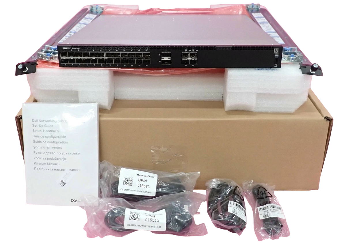 NEW Dell PowerSwitch S4128F-ON 28x 10GbE SFP+ + 2x 100GbE QSFP28 Port Switch OPX
