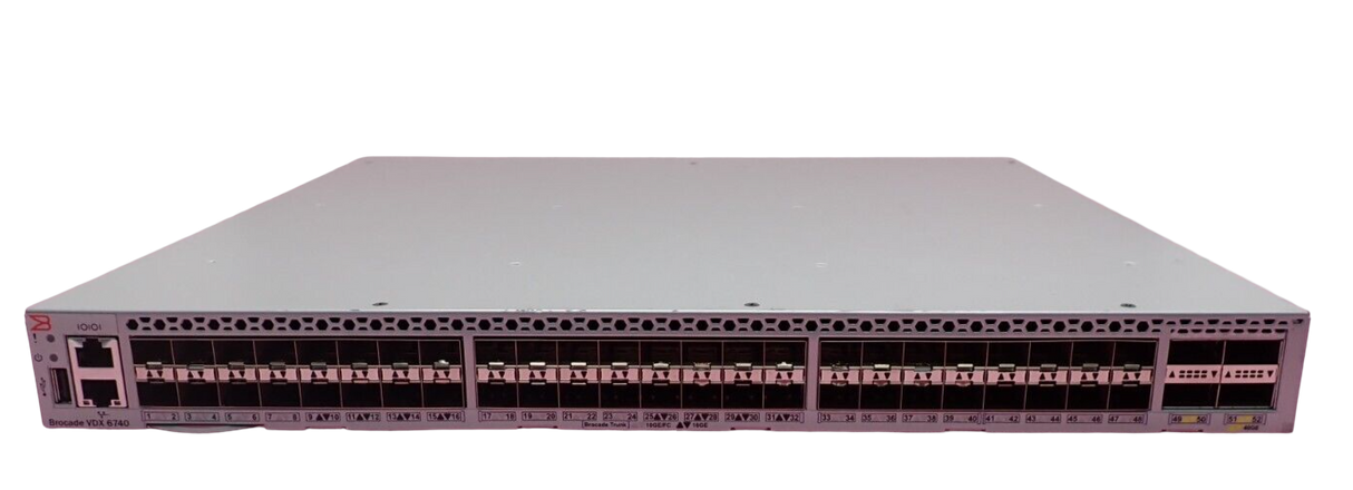 Brocade VDX 6740 BR-VDX6740-48-R 48x 10GbE SFP+ + 4x 40Gb QSFP+ Ethernet Switch
