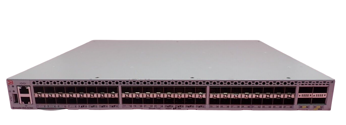 Brocade VDX 6740 BR-VDX6740-48-R 48x 10GbE SFP+ + 4x 40Gb QSFP+ Ethernet Switch