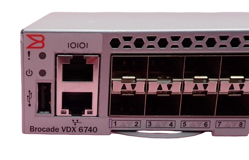 Brocade VDX 6740 BR-VDX6740-48-R 48x 10GbE SFP+ + 4x 40Gb QSFP+ Ethernet Switch
