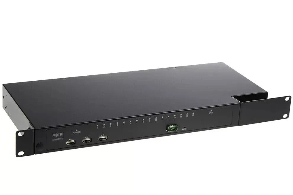 NEW Fujitsu KVM1116Q S26361-K1612-V116 Console Digital SW 16 Port 1U KVM Switch