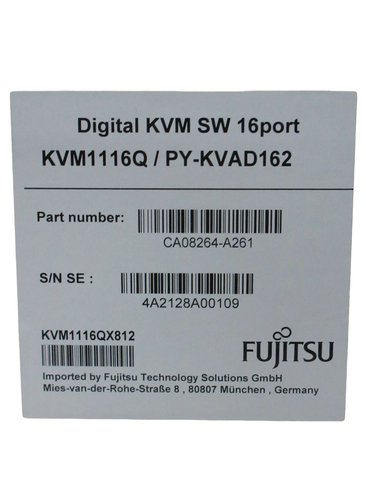NEW Fujitsu KVM1116Q S26361-K1612-V116 Console Digital SW 16 Port 1U KVM Switch