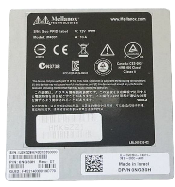 Dell Mellanox M4001F FDR 32-port 56GB/s InfiniBand Blade Switch 0NG39H NG39H