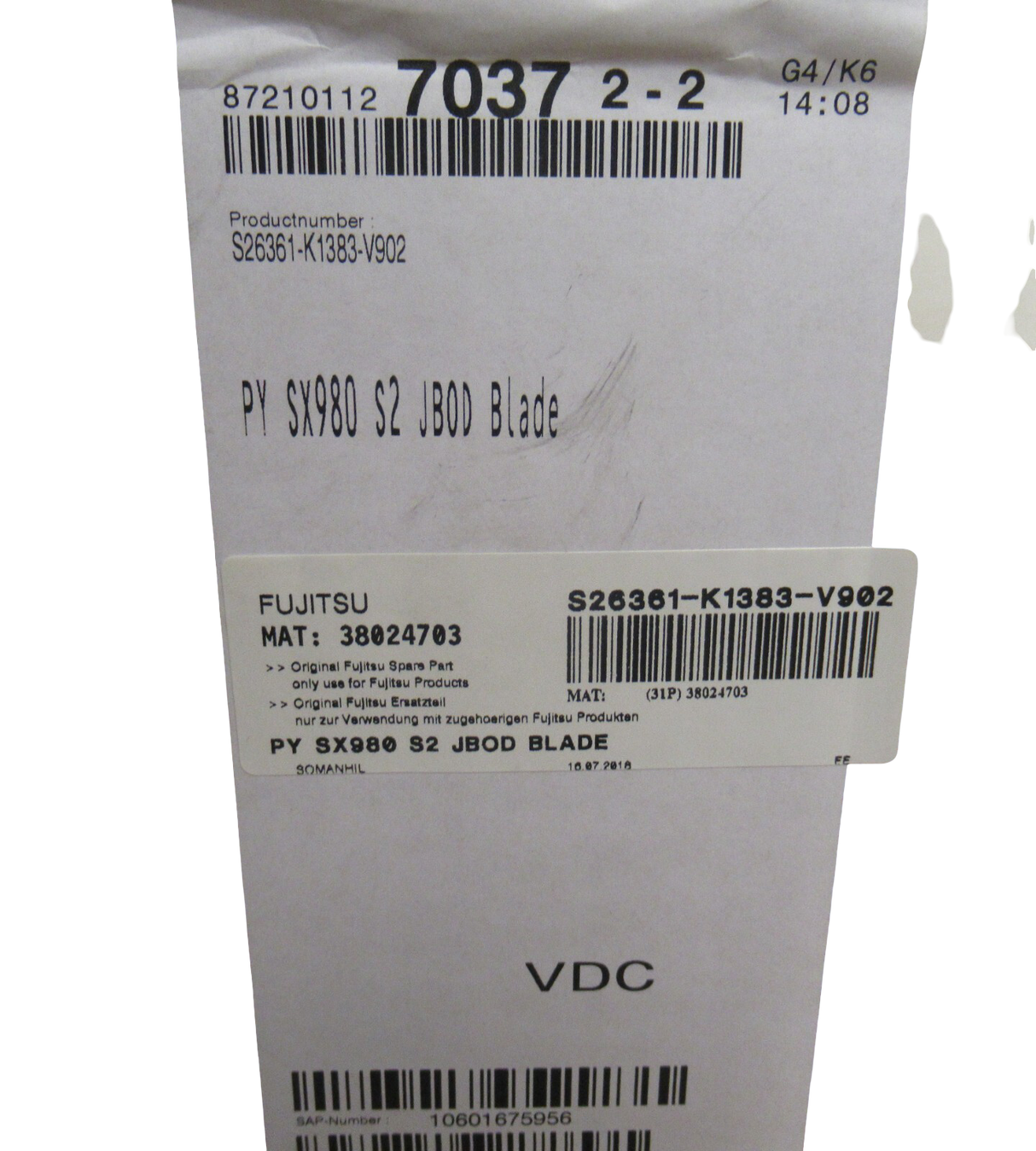 New Fujitsu Primergy SX980 S2 Blade Server PY sx980 JBOD Blade S26361-K1383-V902