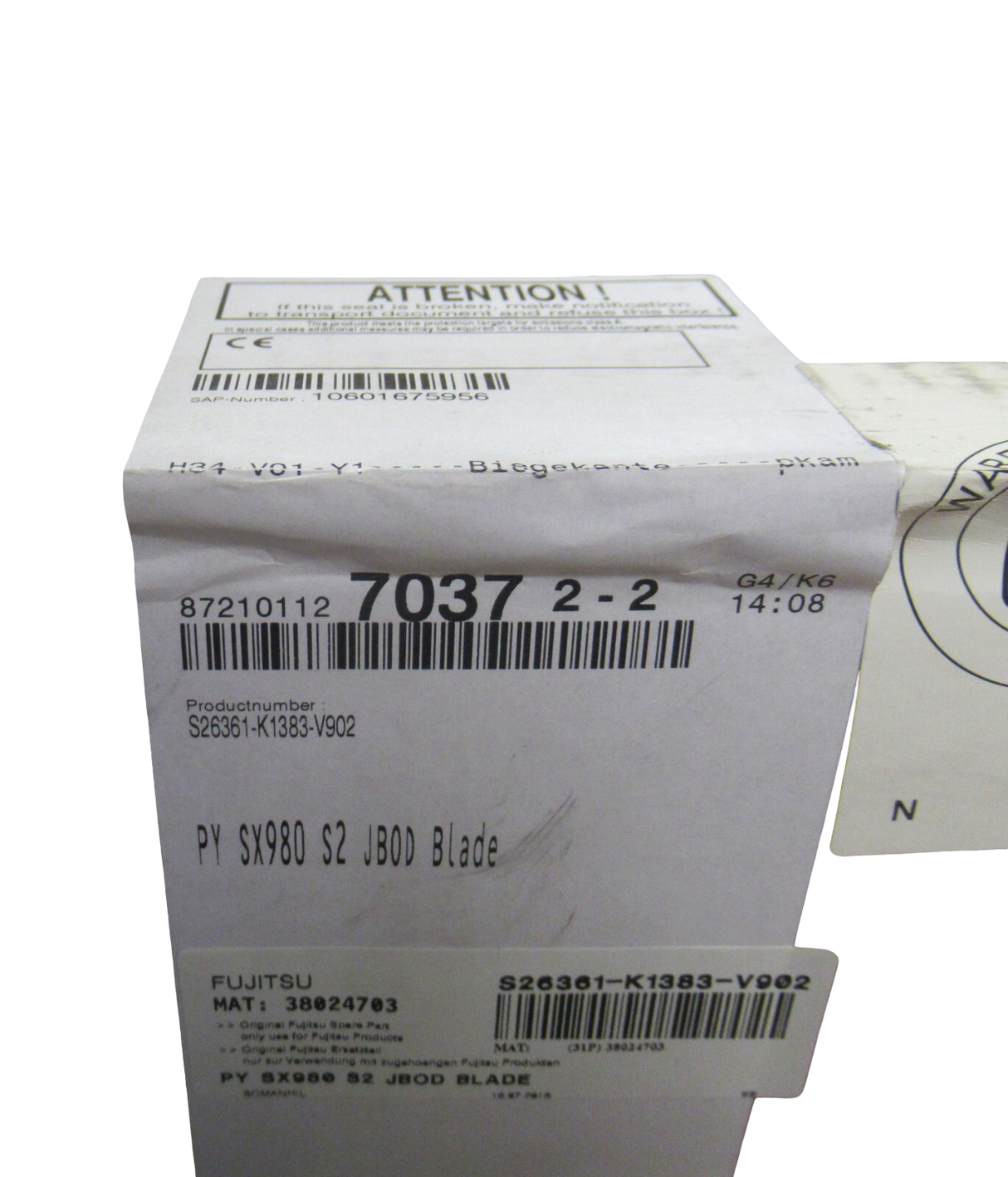 New Fujitsu Primergy SX980 S2 Blade Server PY sx980 JBOD Blade S26361-K1383-V902