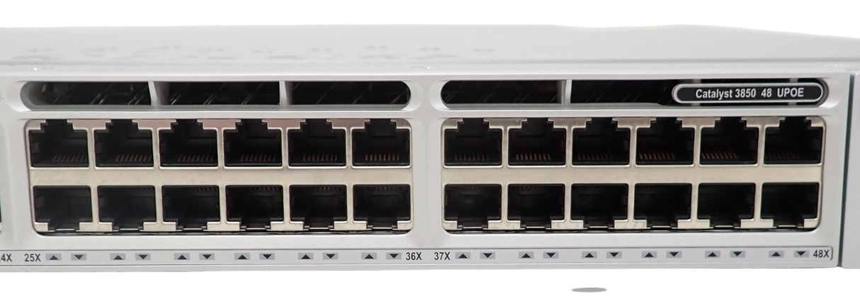 Cisco WS-C3850-48U-S 48x 1GbE RJ45 UPoE Managed Switch + C3850-NM-2-10G + 1x PSU