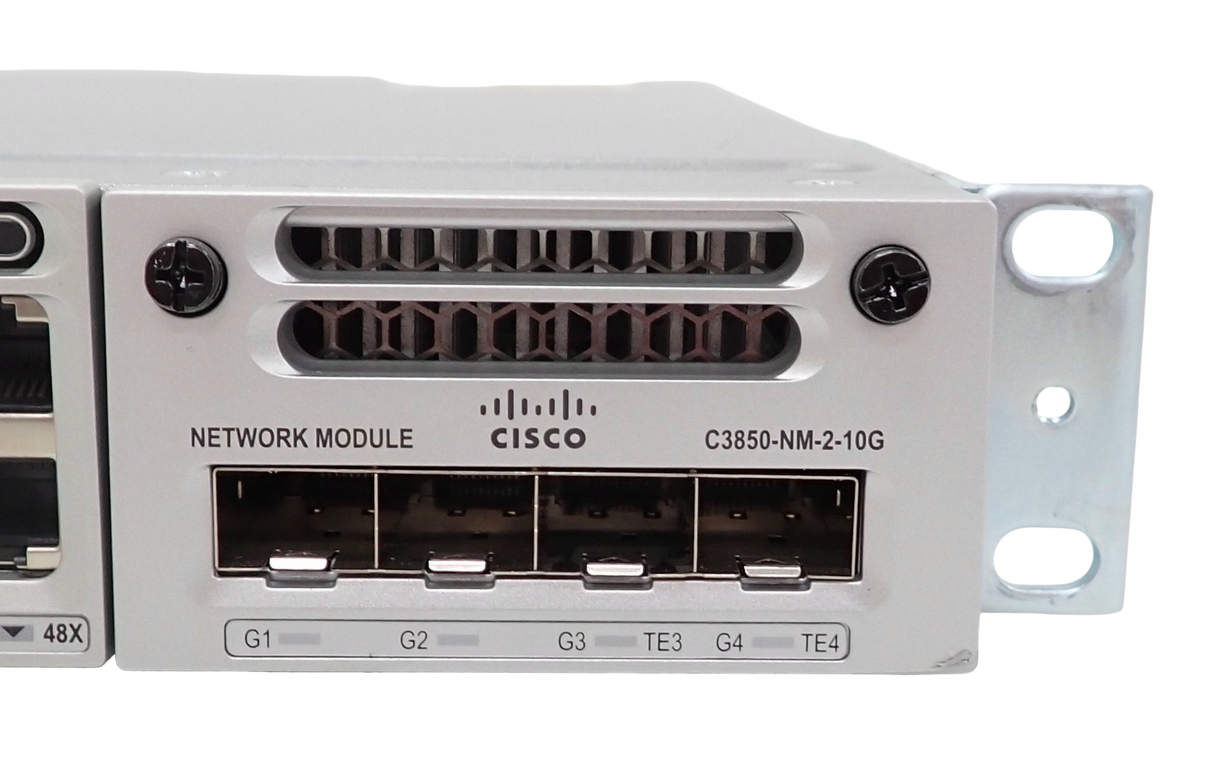 Cisco WS-C3850-48U-S 48x 1GbE RJ45 UPoE Managed Switch + C3850-NM-2-10G + 1x PSU