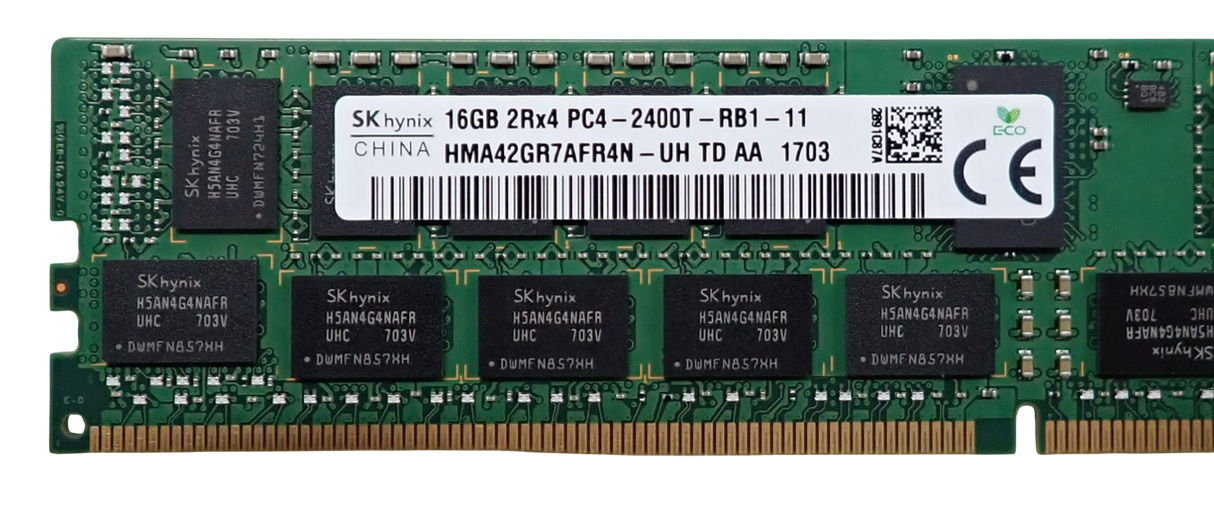 Hynix 16GB 2Rx4 PC4-2400T DDR4 REG ECC 288-Pin Server Memory HMA42GR7AFR4N-UH