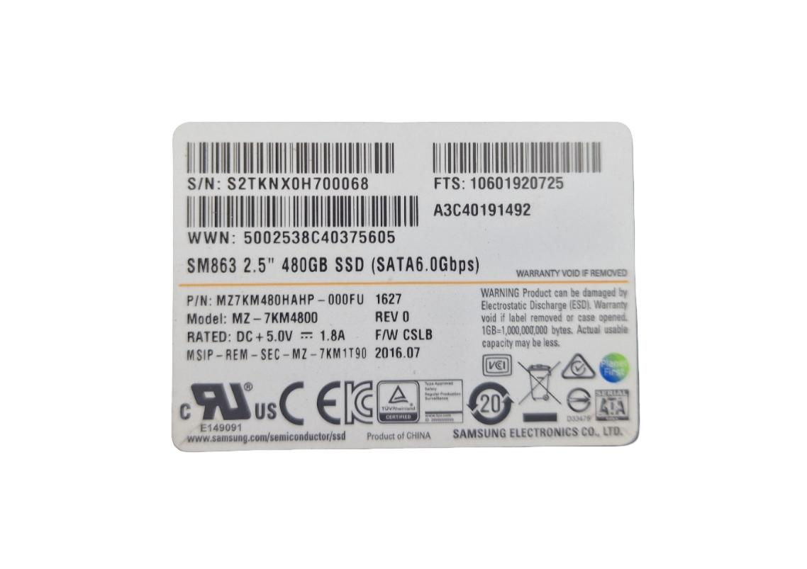 Fujitsu 480GB SSD SATA 6Gb/s 2.5″ in 3.5″ Caddy Mixed Use SSD S26361-F5589-L480