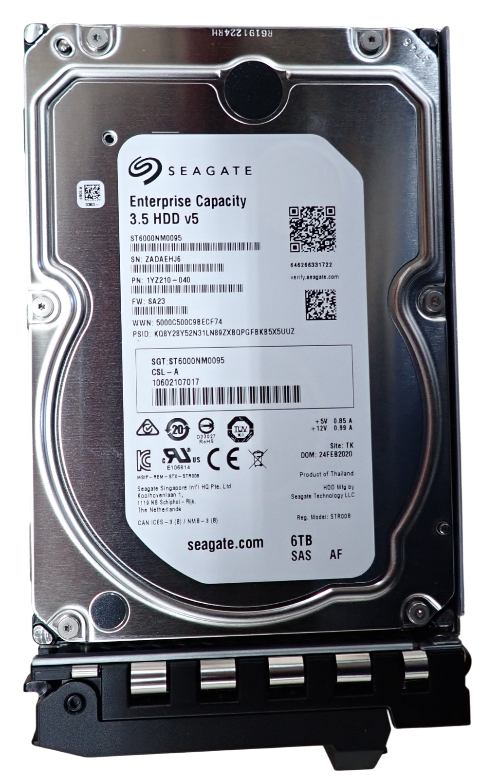 NEW Fujitsu 6TB SAS 12G 7.2K 512e Hot-Plug 3.5" Hard Drive HDD S26361-F5635-L600