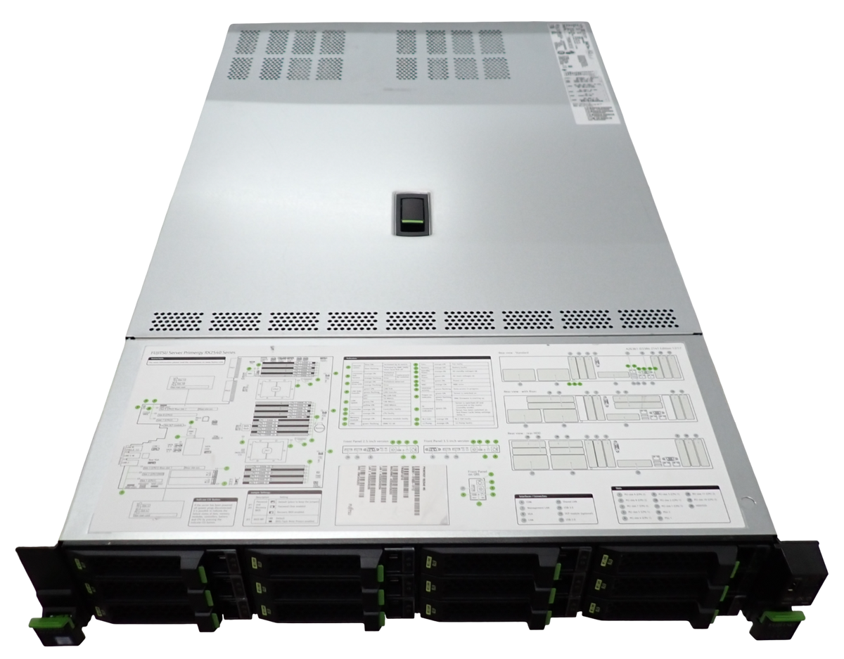 NEW Fujitsu Primergy RX2540 M5 2x 8C Gold 5217 192GB RAM 74.88TB Storage Server