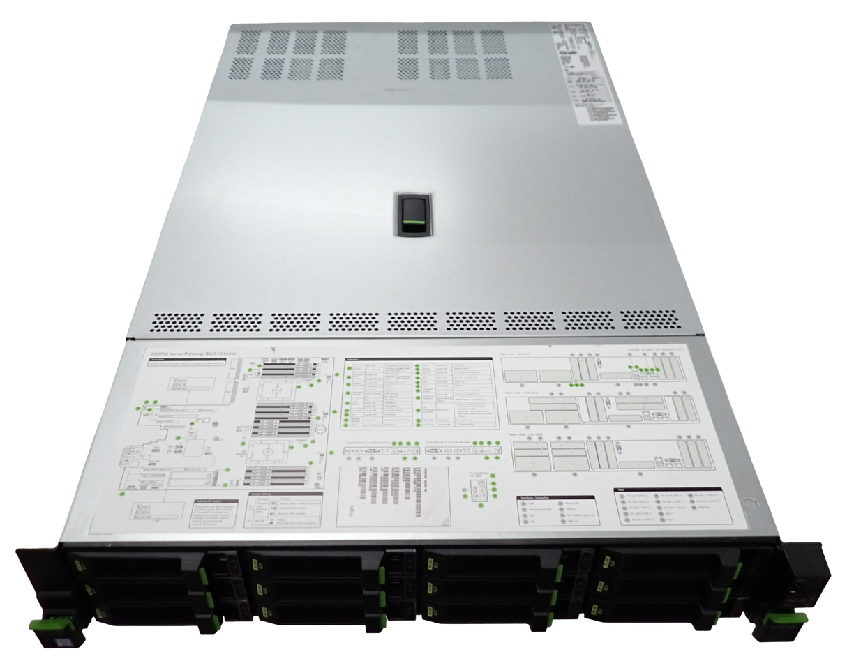 NEW Fujitsu Primergy RX2540 M5 2x 8C Gold 5217 192GB RAM 74.88TB Storage Server