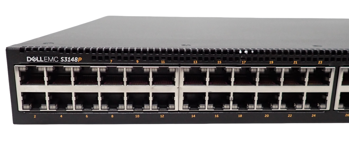 Dell PowerSwitch S3148P 48x 1GE PoE+ RJ45 (2x Combo) + 2x 10GE SFP+ Switch OS9