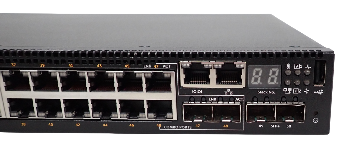 Dell PowerSwitch S3148P 48x 1GE PoE+ RJ45 (2x Combo) + 2x 10GE SFP+ Switch OS9