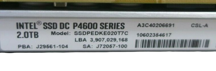 Fujitsu 2TB PCIe NVMe AIC P4600 SSD SSDPEDKE020T7C S26361-F5650-L200 A3C40206691