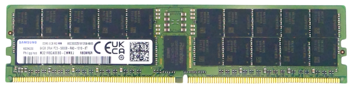 Samsung 64GB 2Rx4 PC5-5600B DDR5 ECC REG RDIMM Server Memory M321R8GA0EB0-CWM