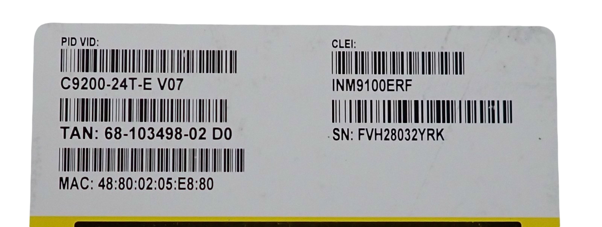Cisco C9200-24T-E Catalyst 9200 24x 1GE RJ45 L3 switch + 4x 10G SFP+ C9200-NM-4X