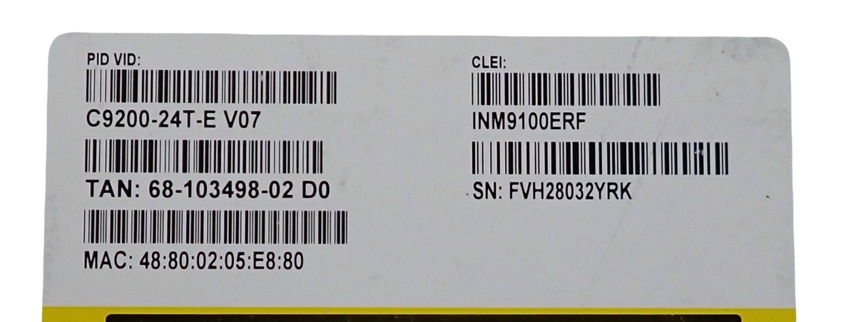 Cisco C9200-24T-E Catalyst 9200 24x 1GE RJ45 L3 switch + 4x 10G SFP+ C9200-NM-4X