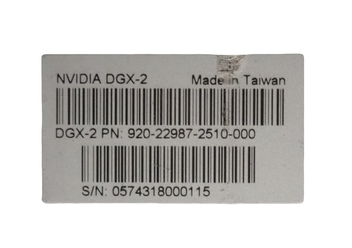 NVIDIA DGX-2 Deep Learning System 16 x 32GB V100 2x 24C 1.5TB RAM AI GPU Server