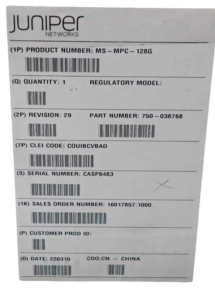 New Juniper MS-MPC-128G MX Series Dual Port 128G 4x NPU Multi-Service Line Card