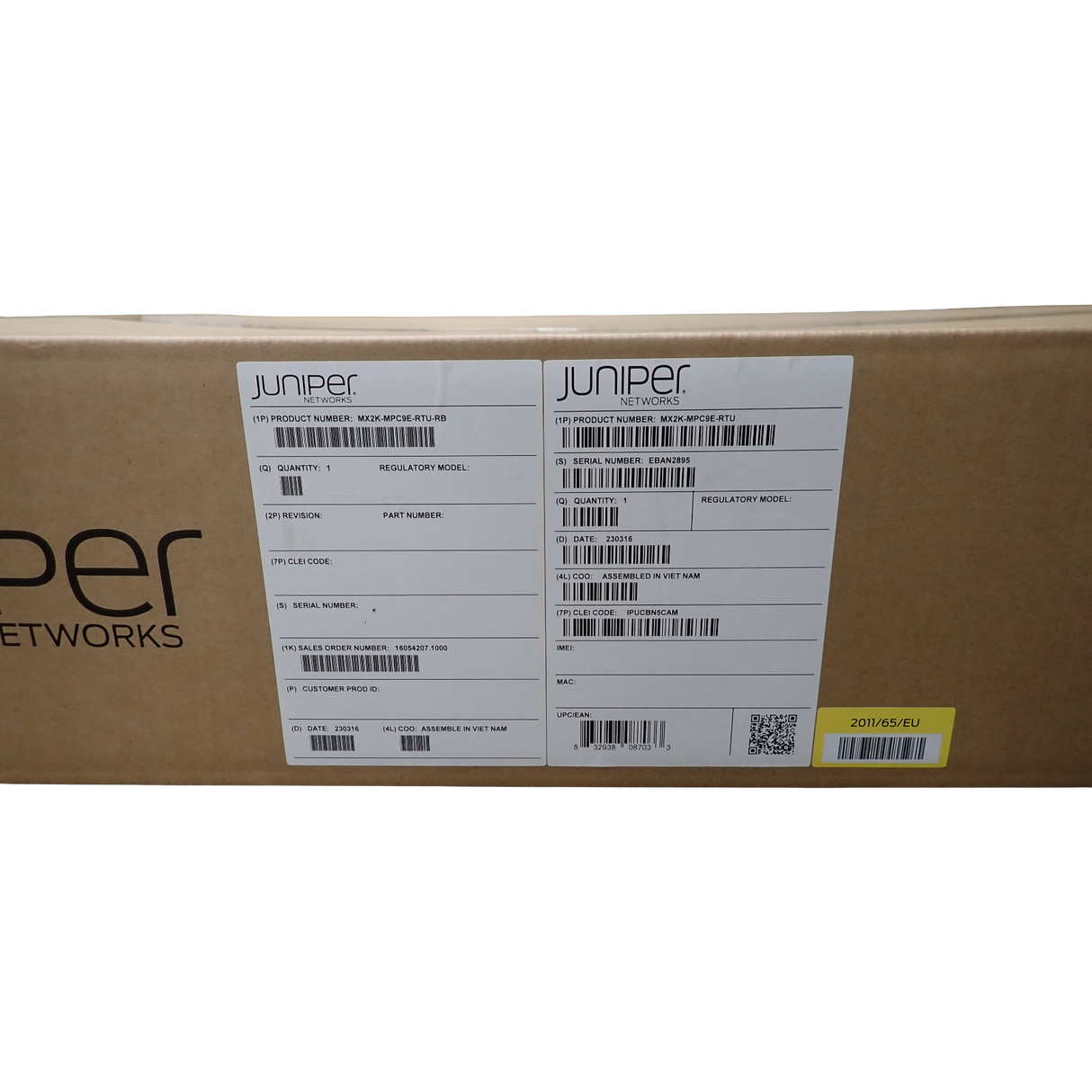 New Juniper MX2K-MPC9E-RTU-RB MX Series 1.6Tbps 6x400G Port 2-Slot Line Card