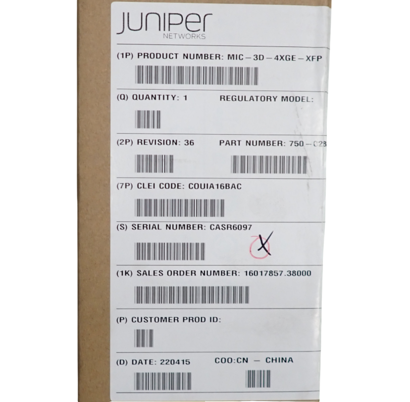 New Juniper MIC-3D-4XGE-XFP 4Port 10 Gigabit Ethernet XFP Modular Interface Card