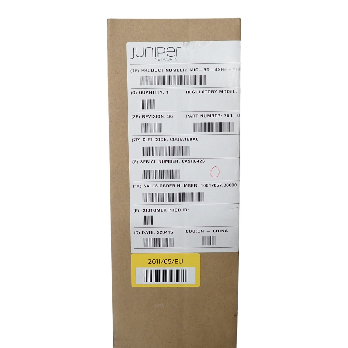 New Juniper MIC-3D-4XGE-XFP 4Port 10 Gigabit Ethernet XFP Modular Interface Card
