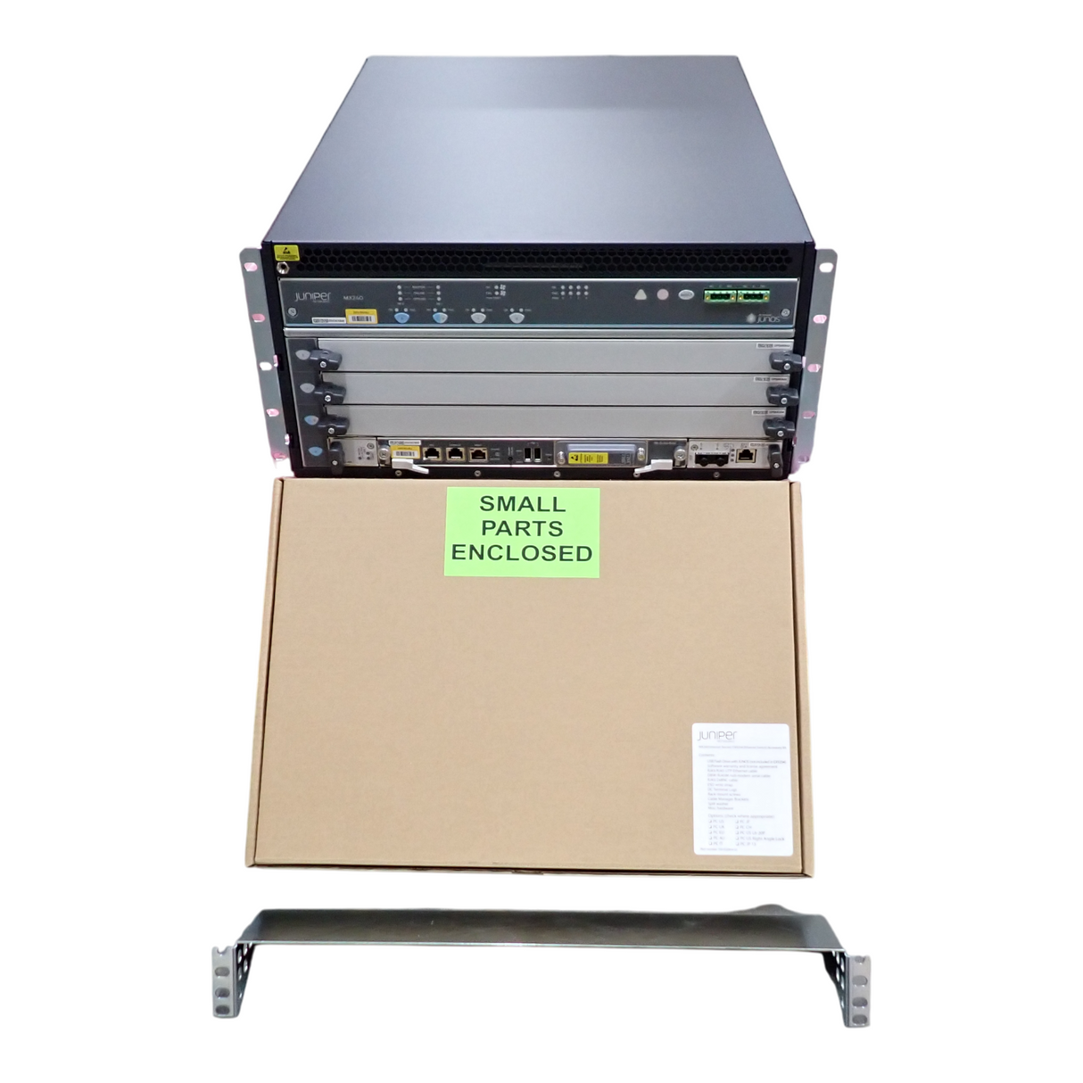 New Juniper MX240 5U 4-Slot Router Chassis + CRAFT, SCBE2-MX, RE-S-X6-64G 2x PSU