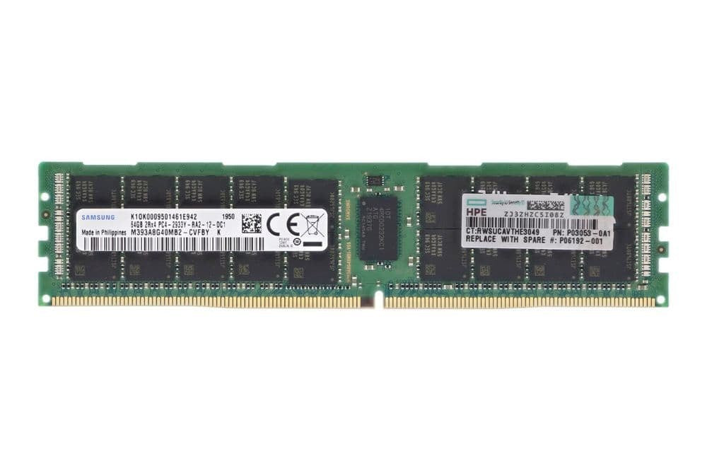 HP 64GB 2Rx4 PC4-2933Y DDR4-23400 ECC RDIMM 288P Server Memory P18453-B21