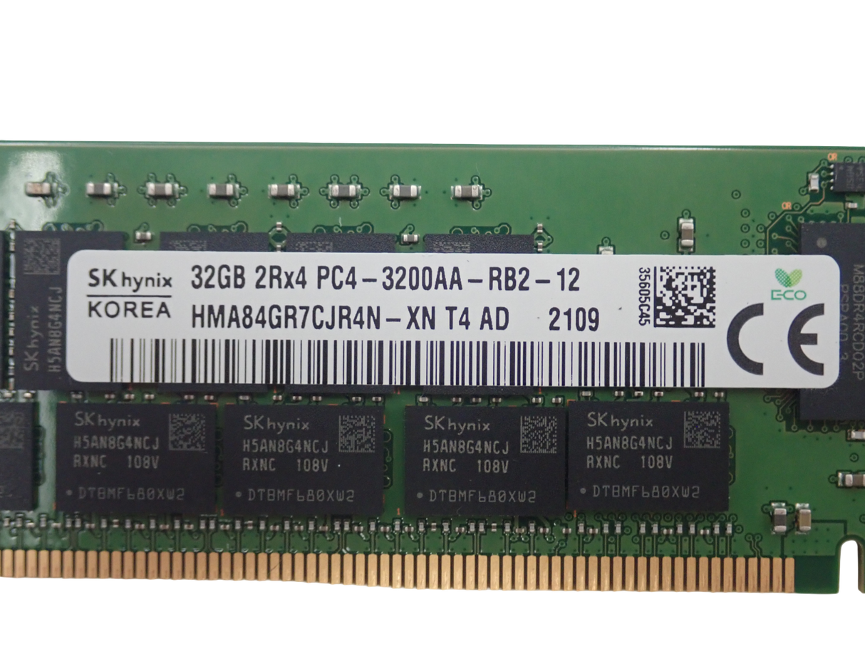 SK Hynix 32GB 2Rx4 PC4-3200AA DDR4 ECC RDIMM Server RAM Memory HMA84GR7CJR4N-XN