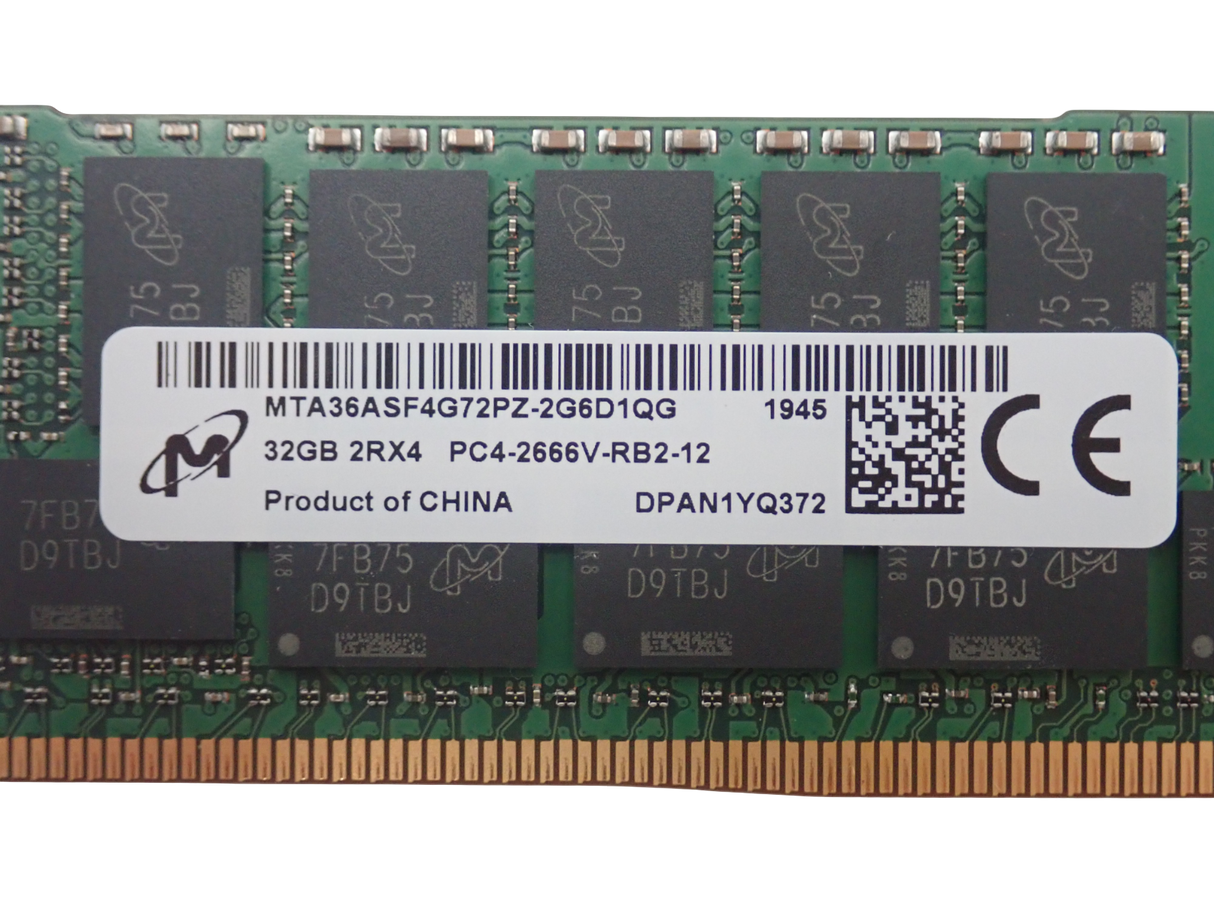 Dell 32GB 2Rx4 PC4-2666V DDR4-21300 ECC REG CL19 Server Memory RAM SNPTN78YC/32G