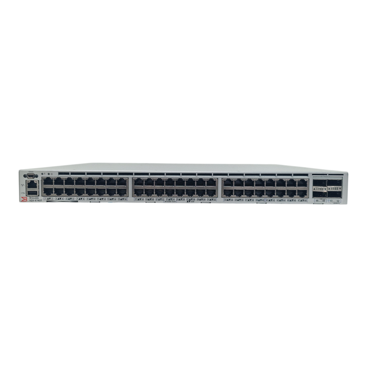Brocade BR-VDX6740T-64-F VDX 6740T 48x 10GE RJ45 + 4x 40GE QSFP+ Switch