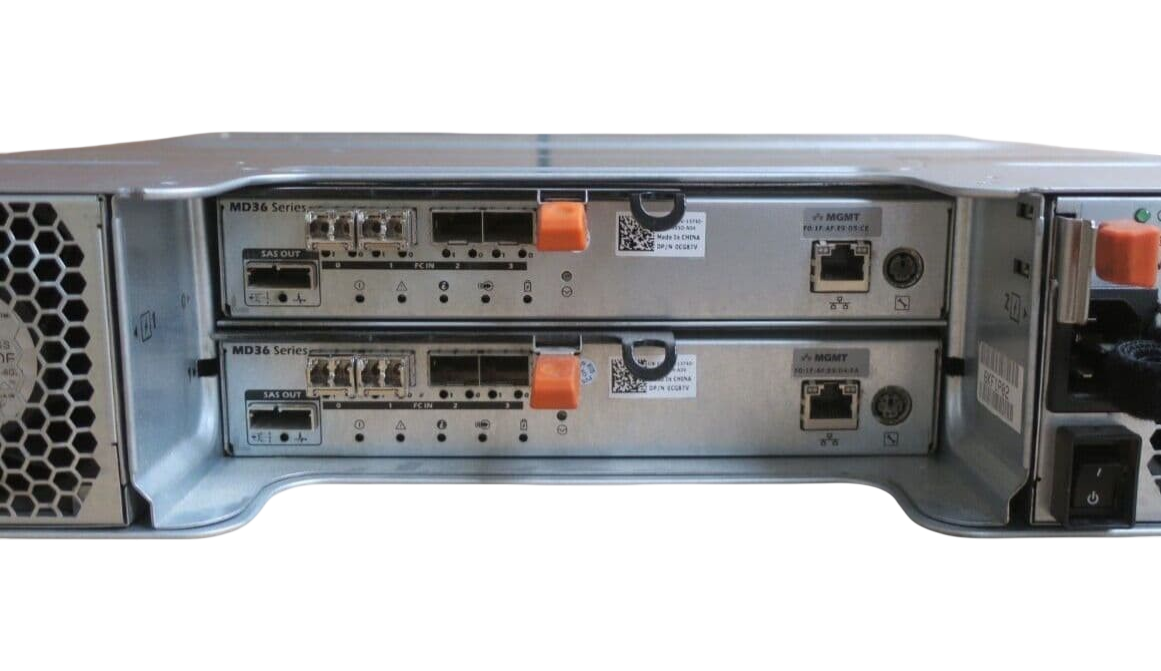 Dell PowerVault MD3620f Storage Array 24-Bay + Dual 8Gb FC Controller & Dual PSU