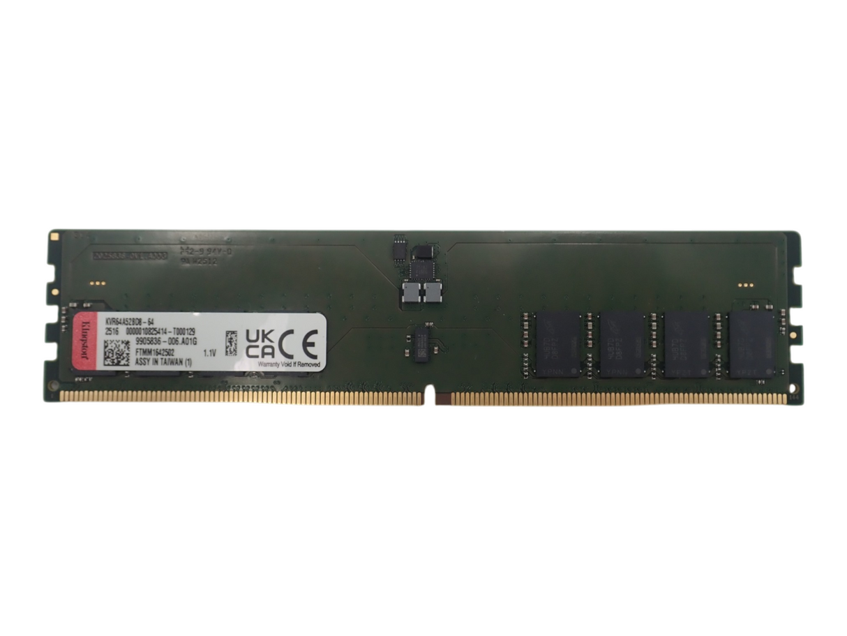 NEW Kingston 64GB 2Rx8 PC5-6400 DDR5 Clocked CUDIMM Server Memory KVR64A52BD8-64