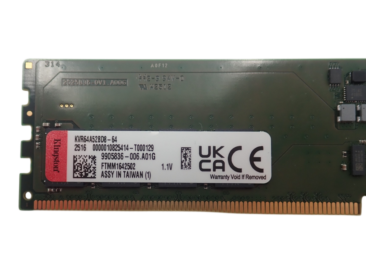 NEW Kingston 64GB 2Rx8 PC5-6400 DDR5 Clocked CUDIMM Server Memory KVR64A52BD8-64