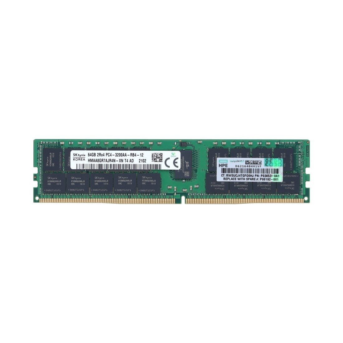 HPE 64GB 2Rx4 PC4-2933Y REG ECC Smart Kit Memory RAM P00930-B21 P06192-001