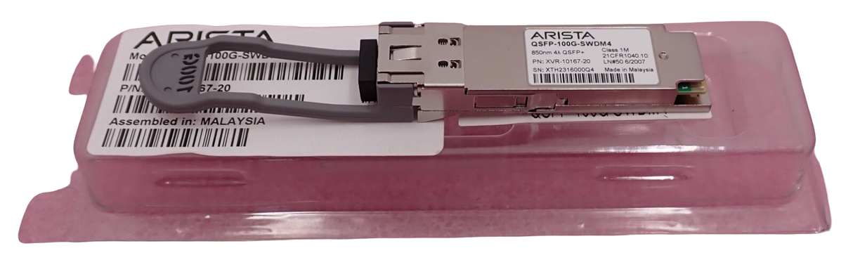 NEW Arista 100Gbps MMF 100m QSFP Transceiver Module QSFP-100G-SWDM4 XVR-10167-20