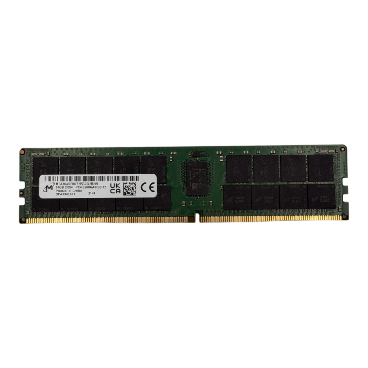 Micron 64GB 2RX4 PC4-3200 DDR4-25600 ECC RDIMM Memory MTA36ASF8G72PZ-3G2B2VI