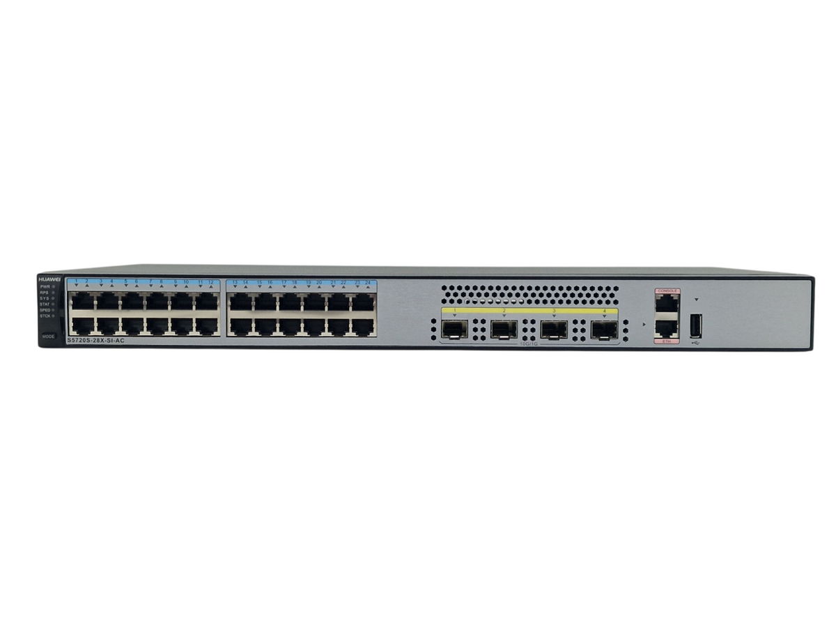 Huawei CloudEngine S5720S-28X-SI-AC 24x 1GbE + 4x 10GbE SFP+ Network Switch