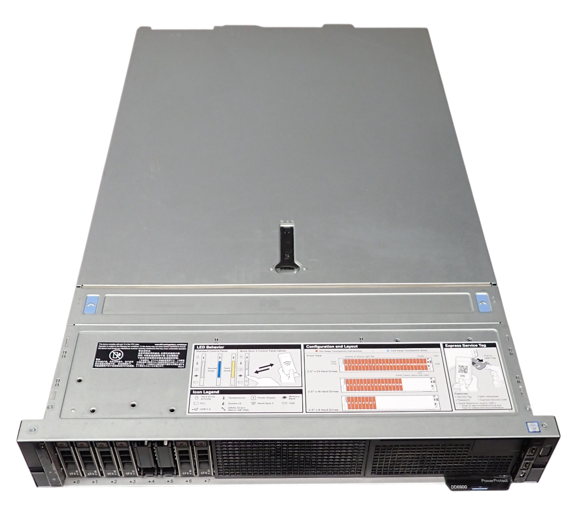 Dell PowerProtect DD6900 Appliance 2x Silver 4208 32GB RAM 8-Bay 7.68TB Storage