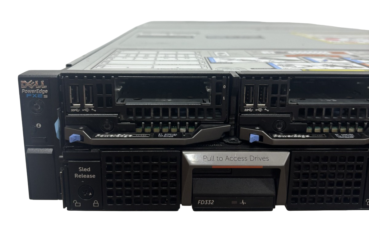 Dell PowerEdge FX2S 6-Slot Blade CTO Server Chassis + 2x FC430 1x FD332