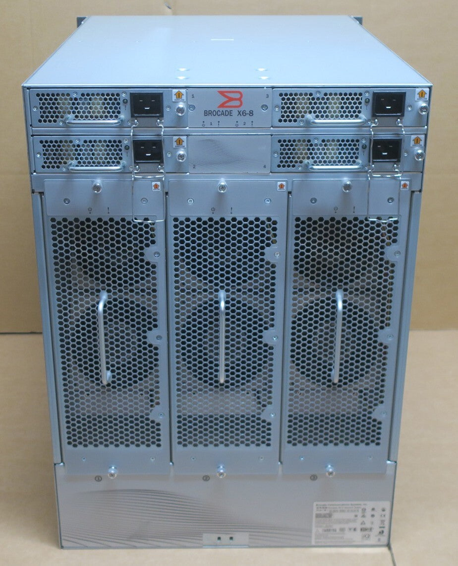 Brocade X6-8 8-Slot Gen6 Director 14U Rack Switch Blade Chassis +4x PSU +3x Fans