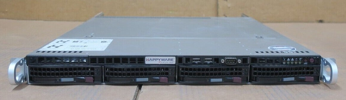 Supermicro CSE-813M Quad-Core E5-1620v3 32GB Ram 3x 1TB + 1x 300GB HDD 1U Server