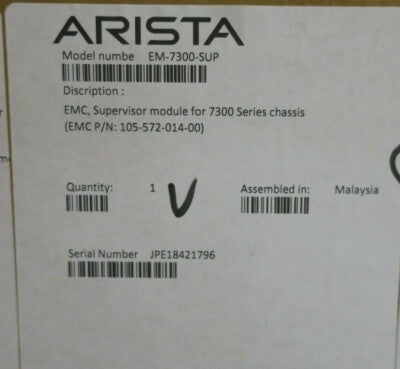 New Arista DCS-7308 8-Slot Switch Chassis EM-7328X+4PS-R + 1x EM-7300-SUP 4x PSU