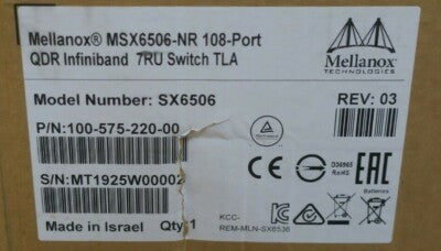 New Mellanox SX6506 MSX6506-NR 7RU Switch Chassis 3x 40G Spine Board 2x PSU