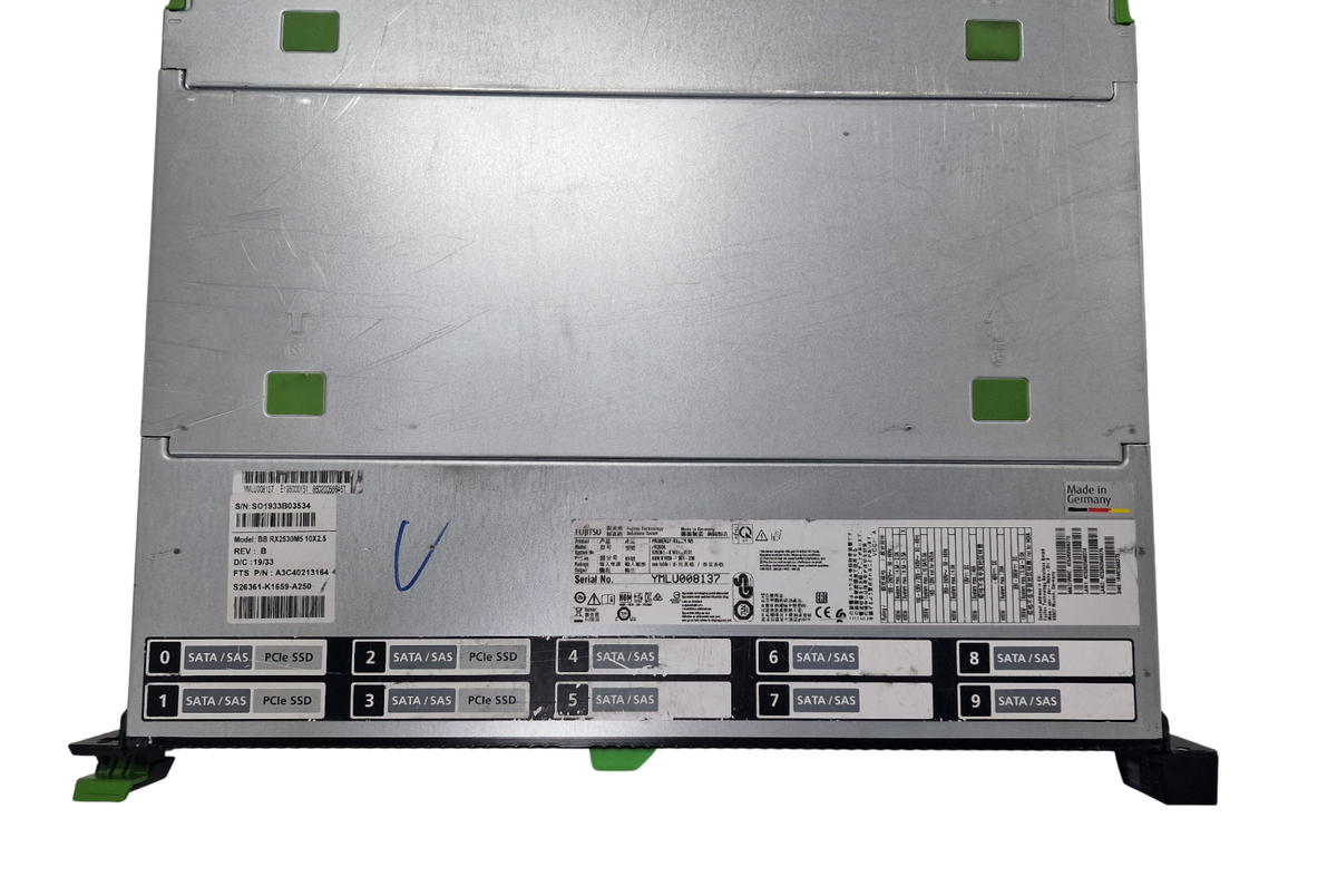 Fujitsu Primergy RX2530 M5 10SFF Chassis 6x SAS/SATA 4x NVMe Chassis Only No MB