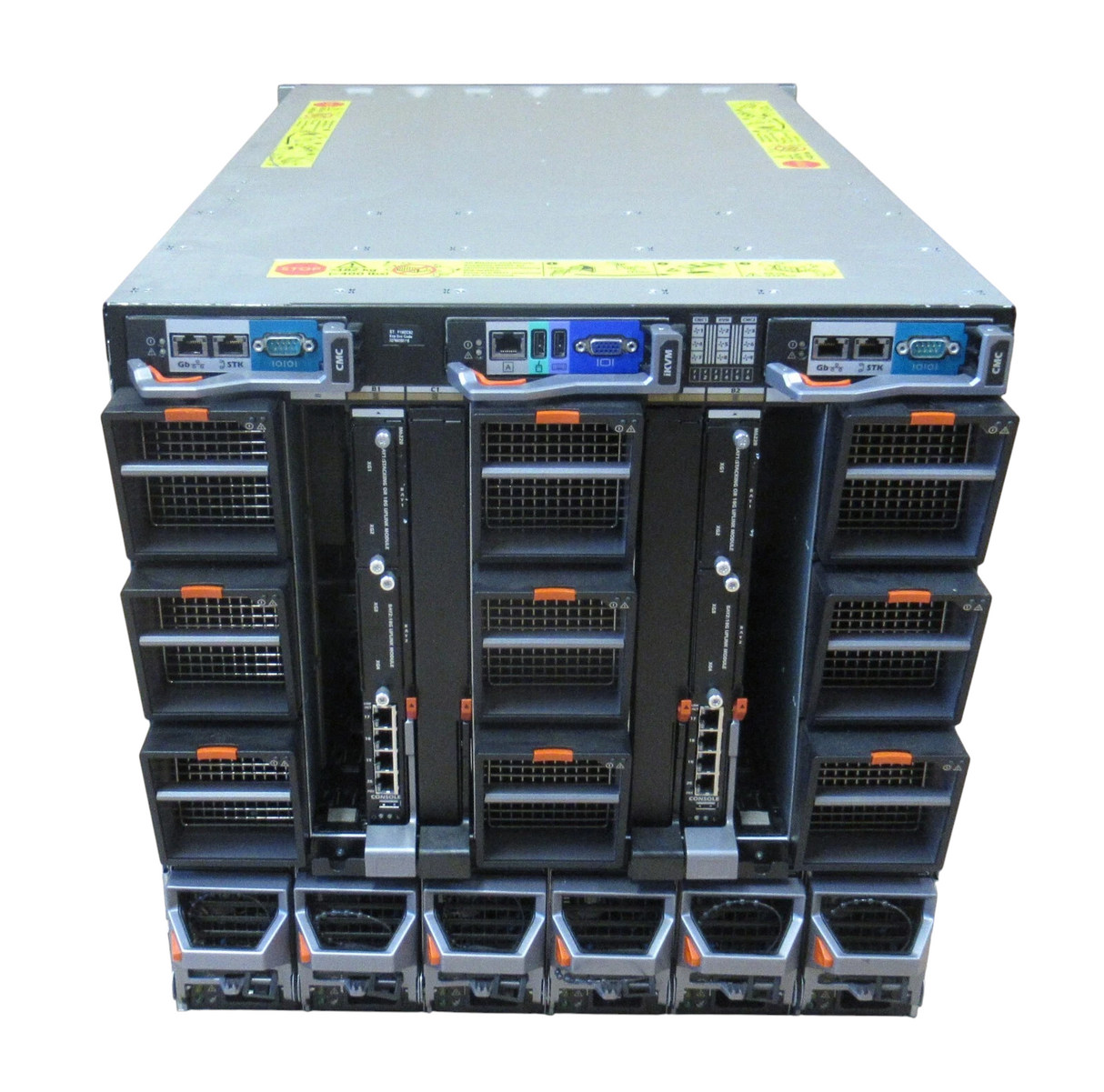 Dell PowerEdge M1000e V1.1 16-Slot Blade Chassis 2x M6220 Switch 2x CMC 6x PSU