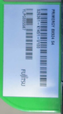Fujitsu Primergy BX924 S4 Dual Server Blade CTO 8G FC Mezz S26361-K1451-V100