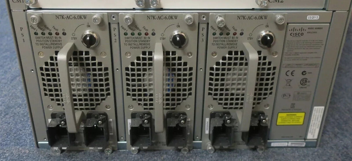 Cisco Nexus N7K-C7010 21U 7000 10-Slot Network Switch Chassis + 2x N7K-SUP2E